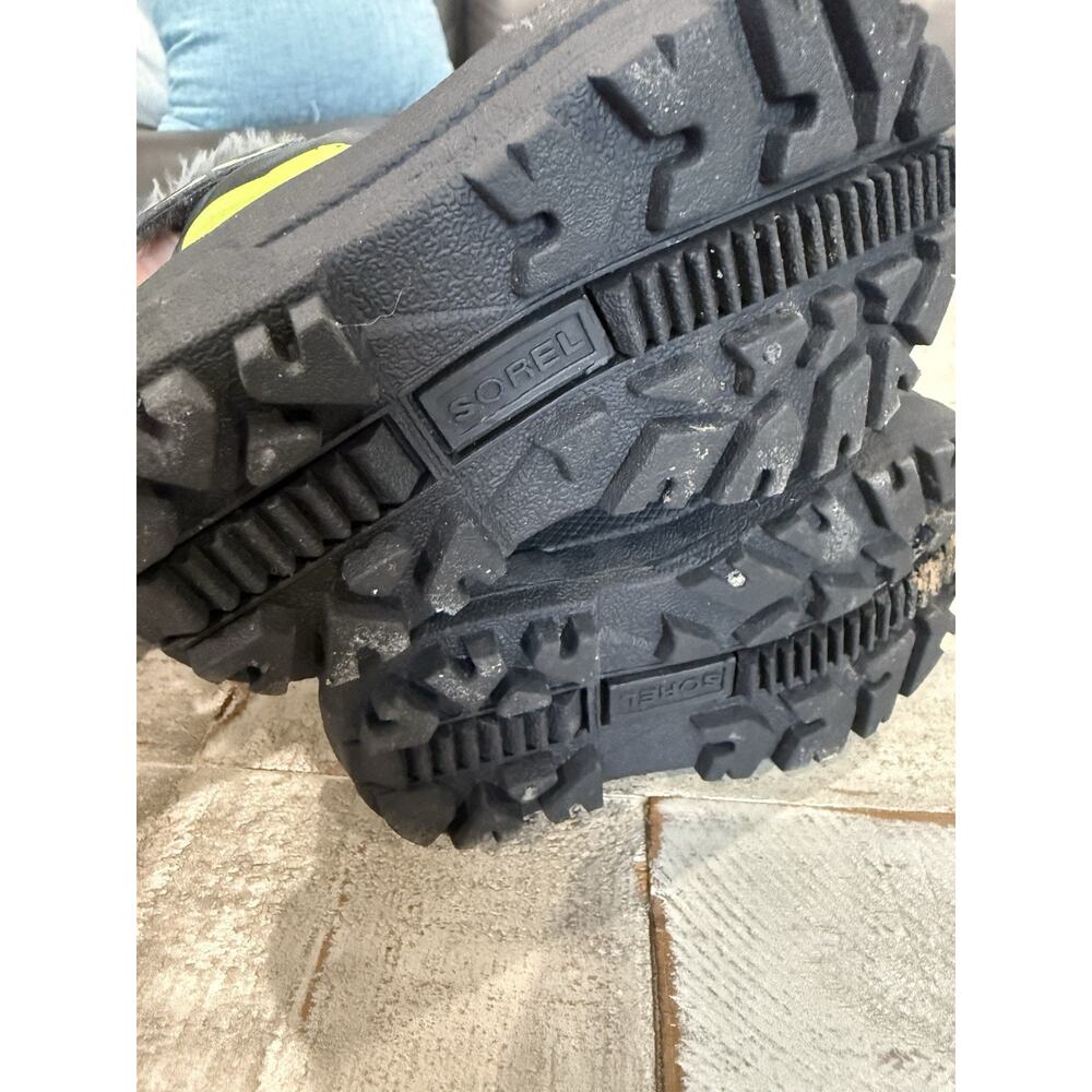 Sorel Snow Commander Boots Toddler Size 6 Gray Black Fleece Lined Winter Snow - Picture 5 of 6